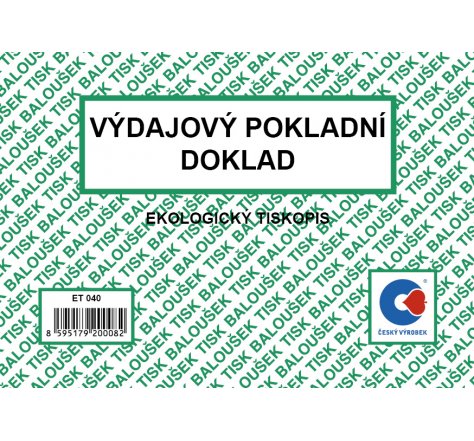 Výdajový pok.dok. Bal ET 040