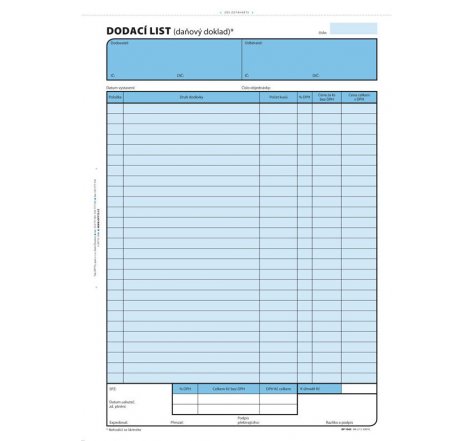 Dodací list A4 OP 1043