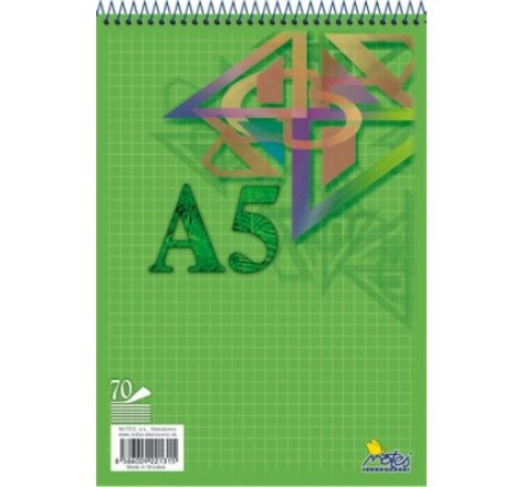 Blok A5 čtvereček, horní spirála