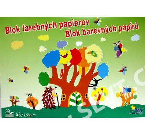 Skicák v bloku A3 mix barev