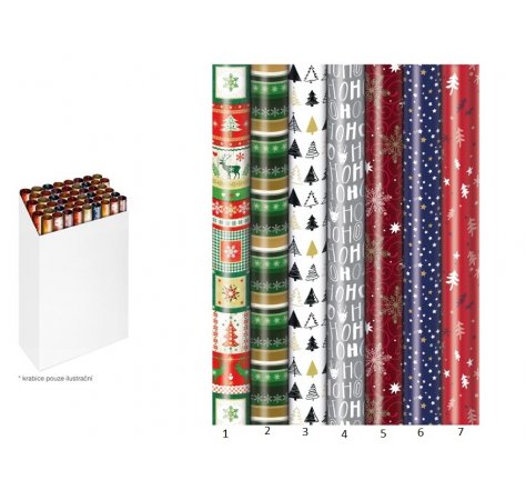Dárkový balící papír role 5mx70cm č.6 E