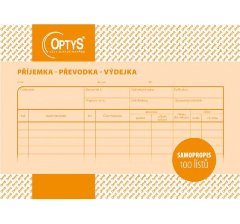 Příjemka-převodka-výdejka OP 1087