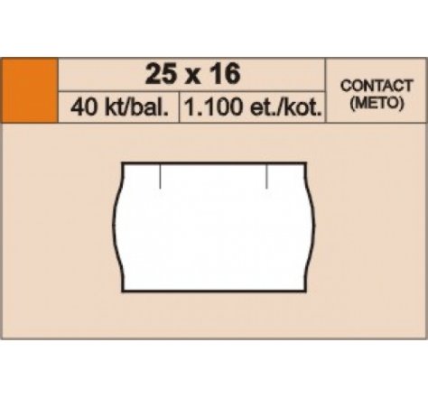 Etikety lep. na kot.contact 25x16 bílé 