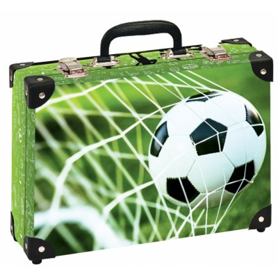 Kufřík 36x26x12 kov.rohy FOTBAL  al