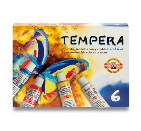 Temperové barvy 6 barev KOH