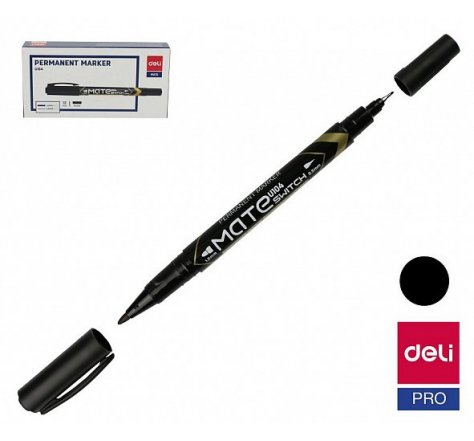 Popisovač oboustranný EU10420 deli černý